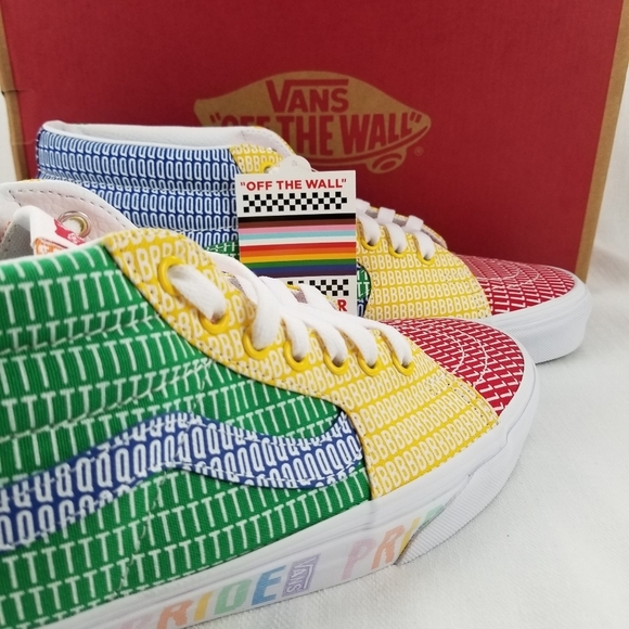 Vans Pride Sk8-Mid Multi-Colored Sneakers - Picture 8 of 9